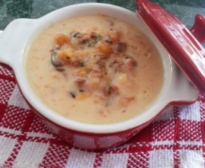 Petites cocottes de crevettes au chorizo