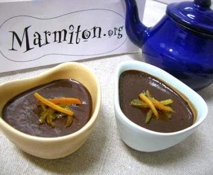 Petites crèmes chocolat intense et mandarine