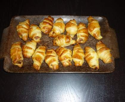 Petits croissants au foie gras