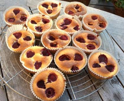 Petits gâteaux à la ricotta et aux framboises