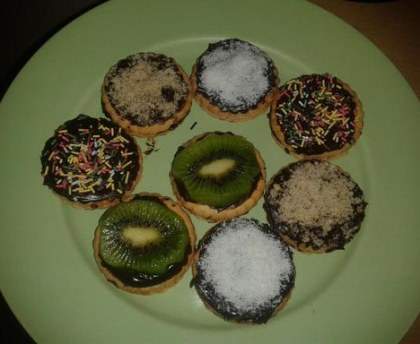 Petits palets au chocolat, au miel et au kiwi
