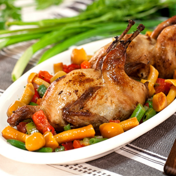 Pigeon aux lardons et champignons au Cookeo