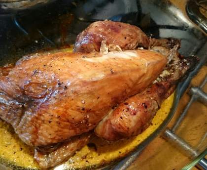 pintade rotie aux petits suisses