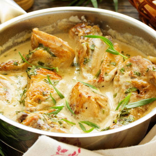 Pintade sauce Maroilles