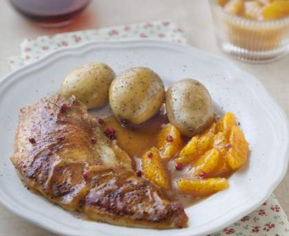 Pintadeaux aux mandarines