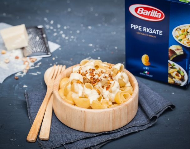 Pipe Rigate  aux 3 fromages et noisettes grillées
