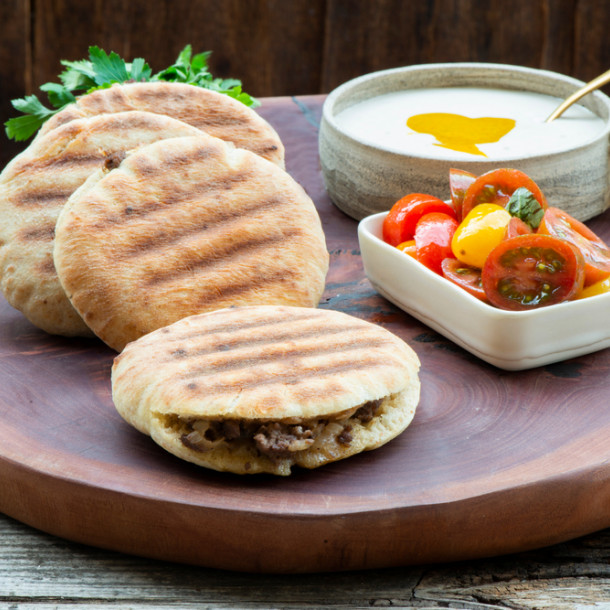 Pitas au steack haché