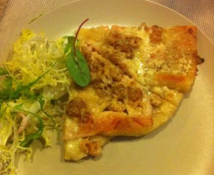 Pizza au saumon et aux crevettes