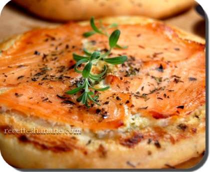 Pizza au saumon fumé