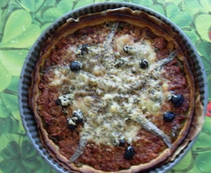 Pizza au thon et aux anchois