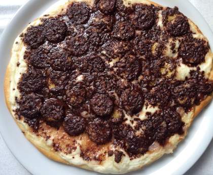 Pizza banane chocolat