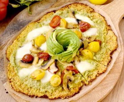 Pizza chou-fleur et roquette