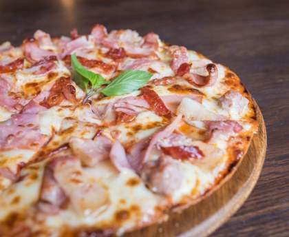 Pizza lardons jambon