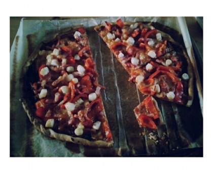 pizza poivron et lard