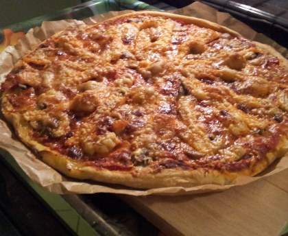 pizza saumon et noix de saint jacques