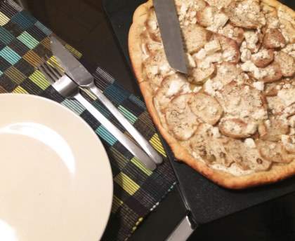 Pizza végétarienne blanche
