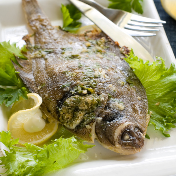 Plie au beurre citronné