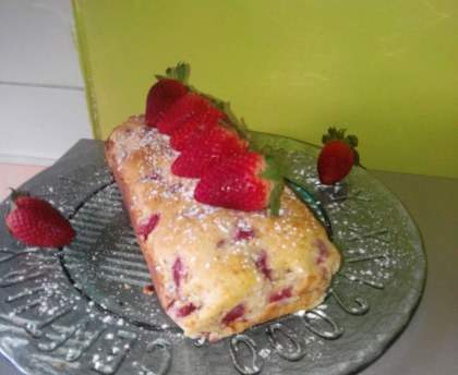 Plum cake fraise citron et ricotta