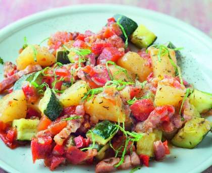 Poêlée de courgettes et pommes de terres