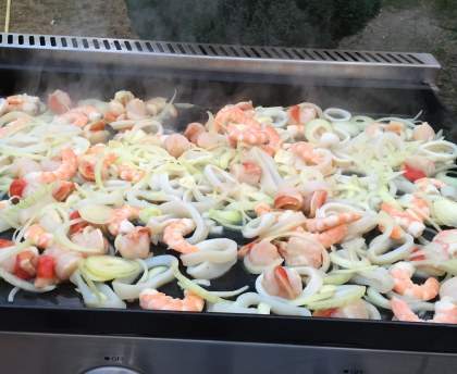 Poêlée de fruits de mer à la plancha