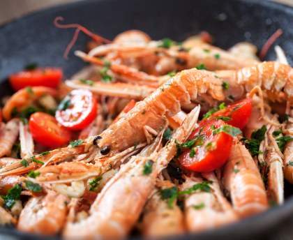 Poêlée de langoustines