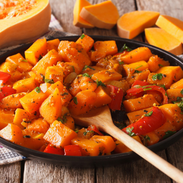 Poêlée de potiron à la tomate