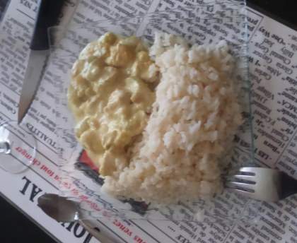Poêlée de riz et courgette au curry
