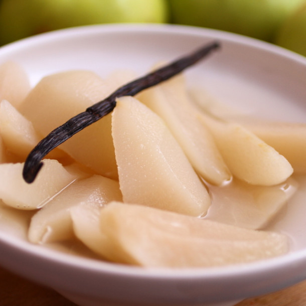 Poire au sirop maison
