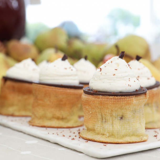 Poire glacée chocolatée