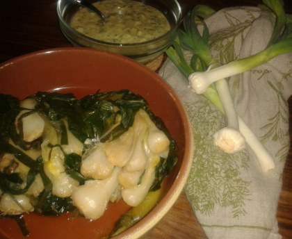 Poireaux sauvages sauce à ma façon