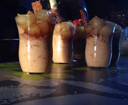 Poires caramélisées à la crème de spéculos