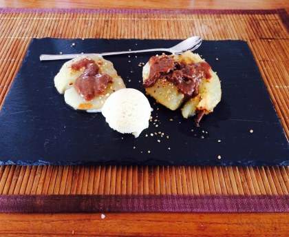 Poires rôties caramélisées