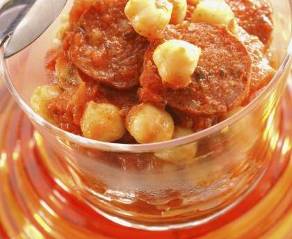 Pois chiches au chorizo et tomates