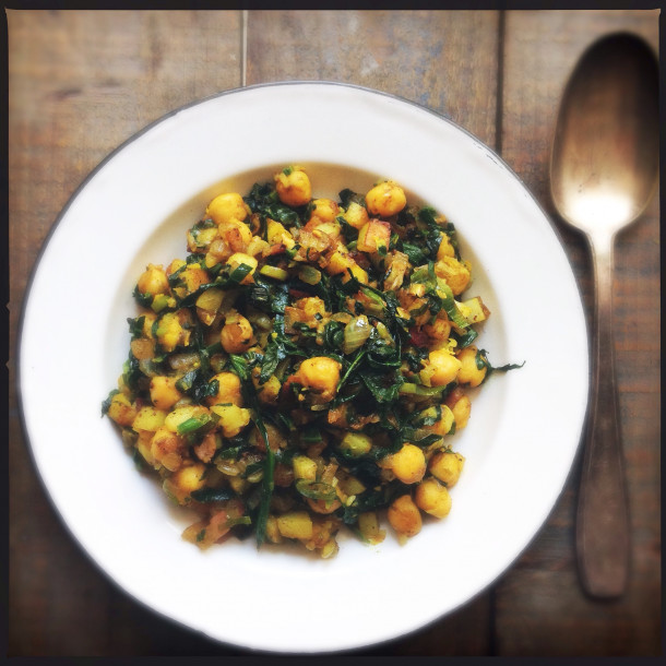 Pois chiches sautés aux légumes