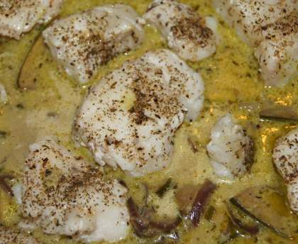 Poisson au curry de Madras au lait de coco