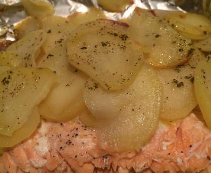 Poissons en papillote aux pommes de terre