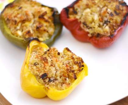 Poivrons farcis au quinoa et aux légumes