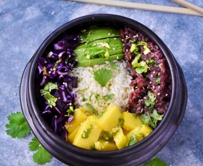 Poke bowl au tartare de bœuf