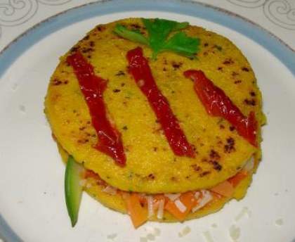 Polenta dorée et ses petits légumes