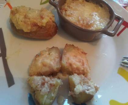 Pomme de terre farcie à la cancoillotte