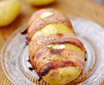 Pomme de terre garnie façon raclette