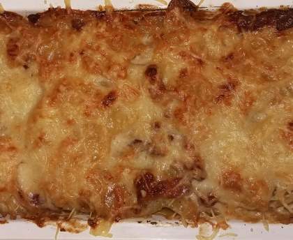 Pommes de terre aux lardons, à la crème au four
