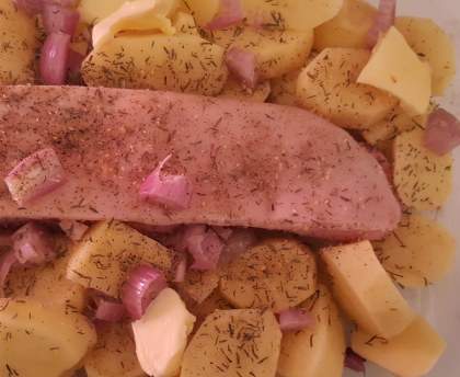 Pommes de terres rissolées à la poitrine