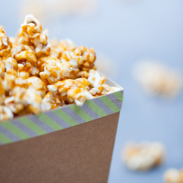 Pop corn au caramel de vinaigre de tomate