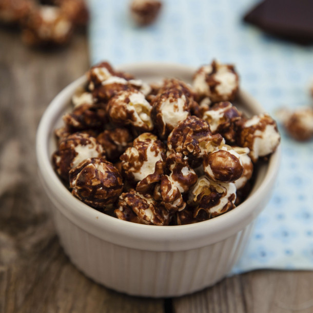 Pop corn au chocolat noir