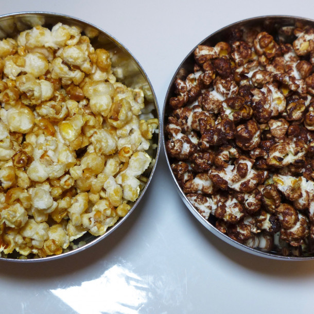 Pop corn caramel VS pop corn chocolat