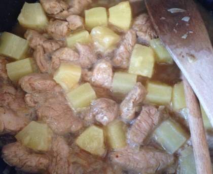 Porc à l'ananas et au miel