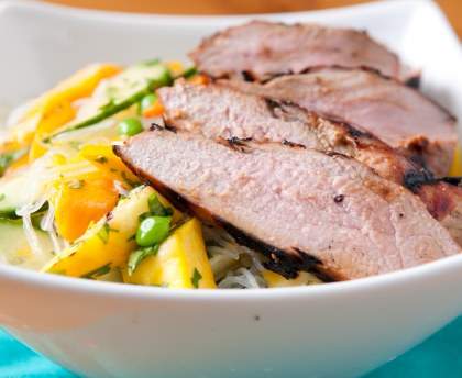 Porc caramélisé aux mangues