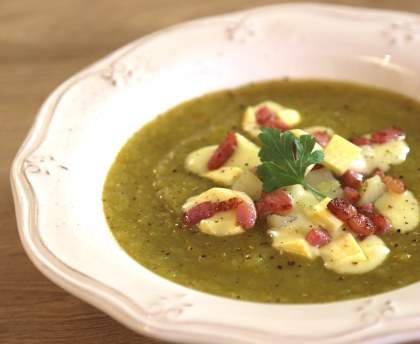 Potage de légumes facon tartiflette