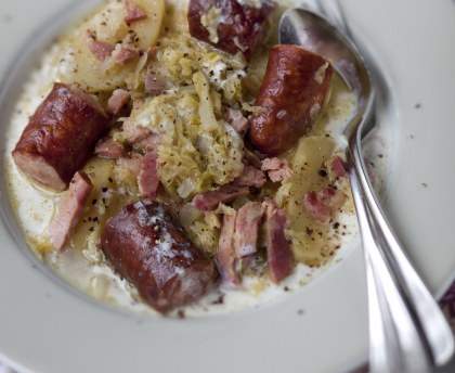 Potée au choux et saucisse de Morteau
